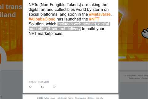 Alibaba Cloud launches NFT solution… then quickly memory holes it