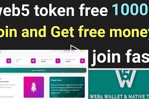 claim free 1000$ web5 token | How To Create Account On web5 project | Get free money  | web5 Wallet