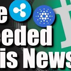 THIS IS MAJOR News For The Cryptocurrency Market, Prices Set To JUMP & Ripple XRP Fair Market..