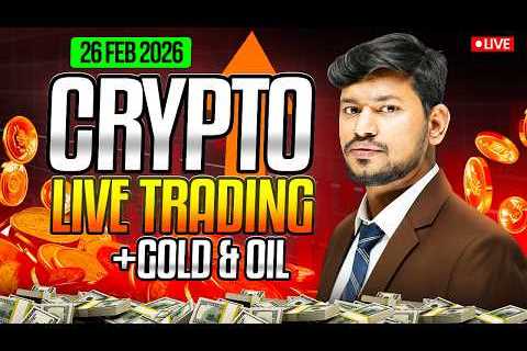 Live Trading : Crypto and Gold  | 26 FEB  - IITian Trader #cryptotrading